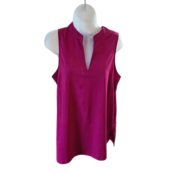 Banana Republic Vibrant Pink Sleeveless Blouse - Picture 2 of 10
